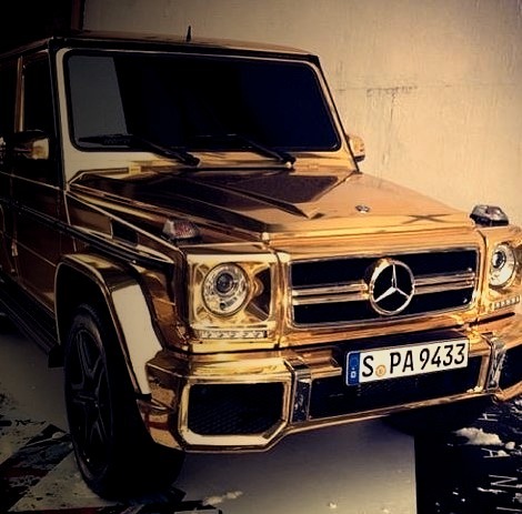 Gold Mercedes G Class